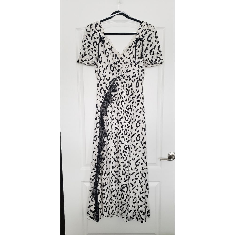 Self Portrait Leopard-Print Twisted Maxi Dress Sz 6 Formal ASO Dynasty Formal - Picture 3 of 13